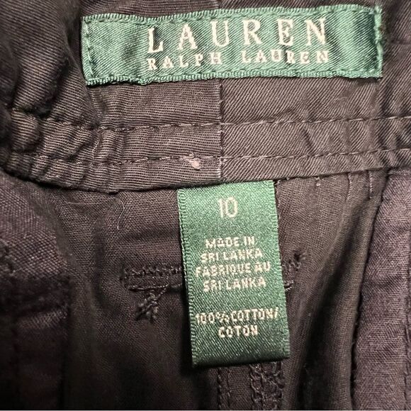 Ralph Lauren black cargo style cotton pants Sz 10 - Picture 7 of 7